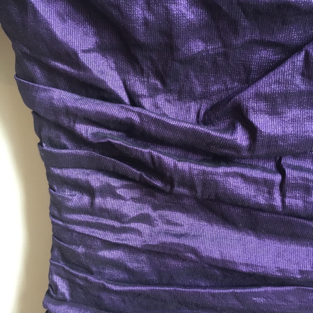 BCBG Max Azria Purple Flower Detail Dress - Picture 4 of 6